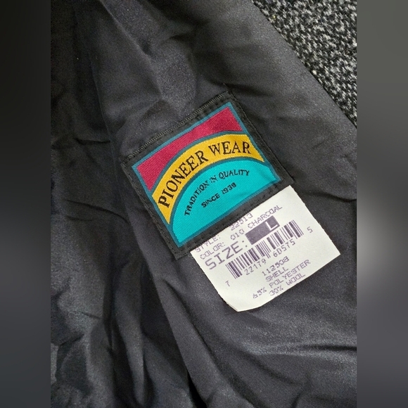 VTG NWT PIONEER WEAR Tooled Leather Wool Duster Jacket Overcoat - Picture 6 of 13